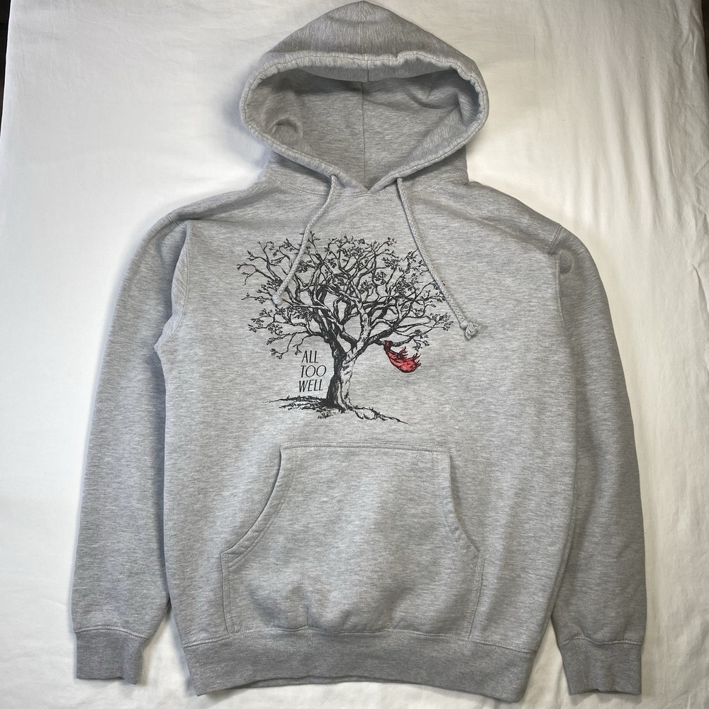 Taylor Swift All Too Well Hoodie Gray Size M Tree Scarf Graphic